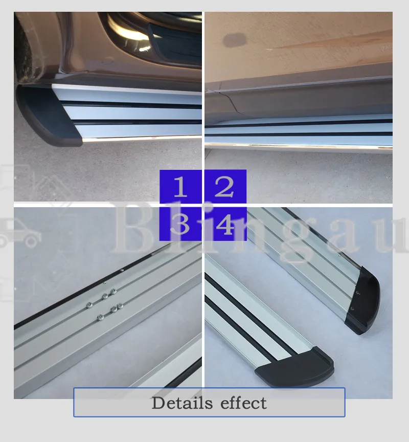 Подходит для hyundai Santa Fe sport 2013- 2 шт. Левая Правая Беговая доска боковые ступени nerf бар Автомобильная педаль боковая лестница