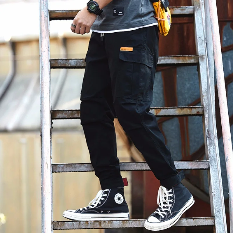 

INS Bib Overall Men's Popular Brand Beam Leg Loose-Fit Skinny Pants Versatile Korean-style Trend National Trends Versatile Casua