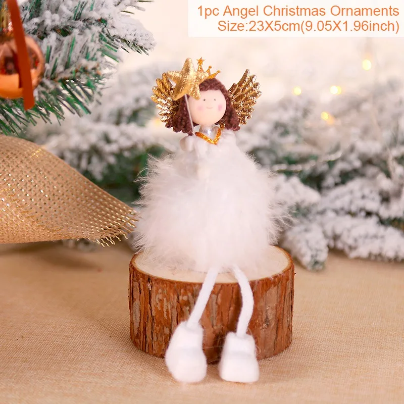 Christmas angel 06 Huiran Merry Christmas, Санта-Клаус, лося, украшения, деревянные елки, украшения для дома,, Рождественский Декор, подарок на год - Цвет: Christmas angel 06