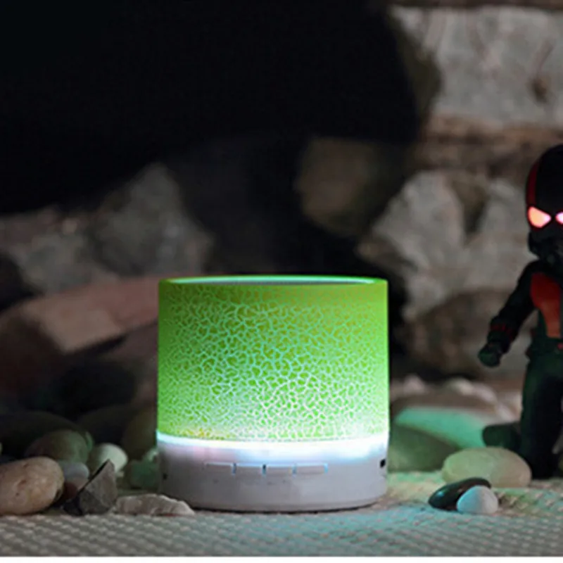 Автомобильный беспроводной портативный Bluetooth динамик мини светодиодный музыкальный аудио TF USB FM стерео звук динамик Громкая связь вызов автомобильные аксессуары