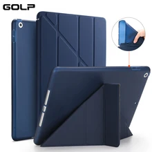 Чехол для iPad 10,2, GOLP из искусственной кожи, Магнитный умный чехол, мягкий ТПУ Задний защитный чехол для iPad 10,2 7