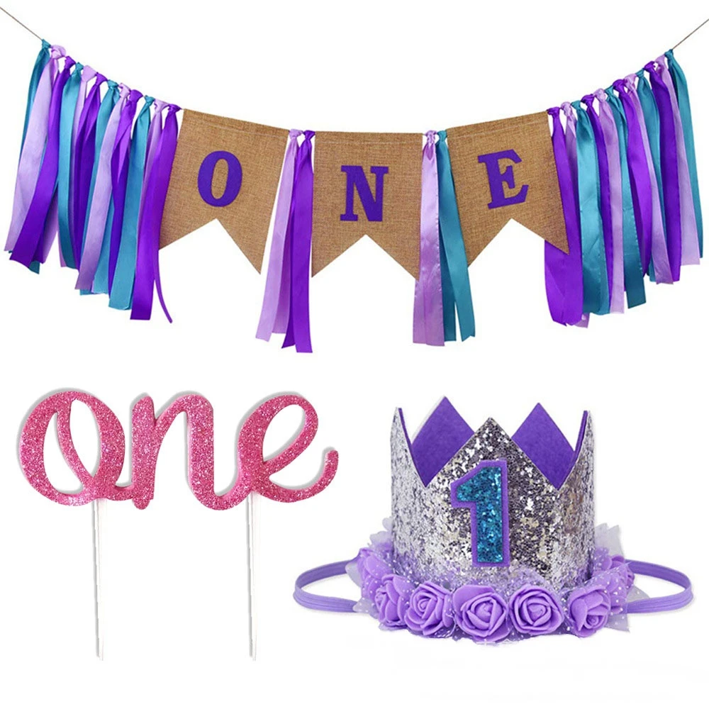 

One Year Birthday Gift Hat 1st Birthday Party Happy Birthday Party Decoration Kids 1 Year First Birthday Girl Boy Baby Shower