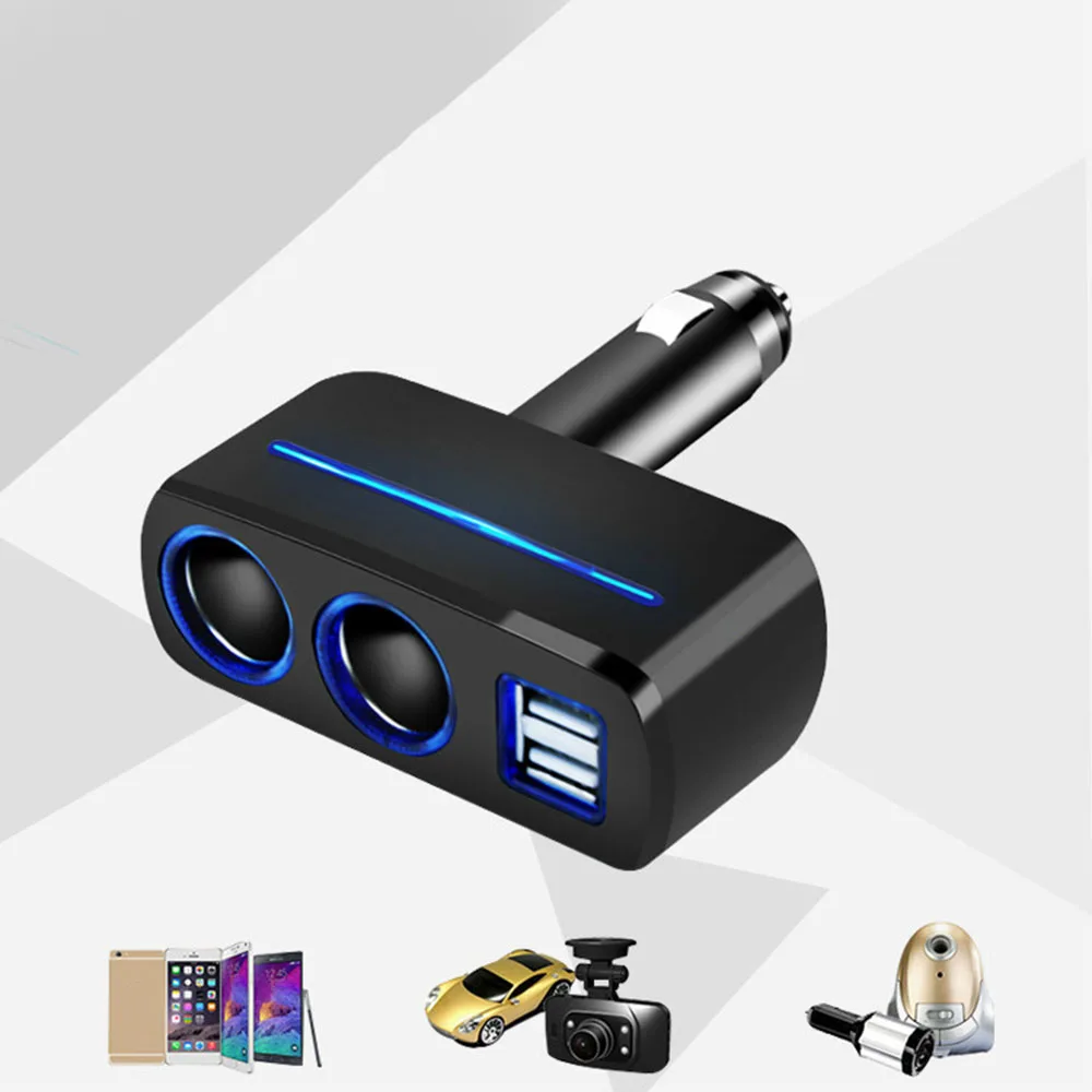 3.1A устройство для автомобиля с двумя портами USB прикуриватель 2-полосная гнездо Зарядное устройство SD-1918 DC12V 24V