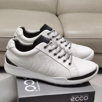 

New Profesional Golf Shoes Men White Spring Autumn Leather Golf Sneakers Comfortable Walking Shoes Golfers Male Sneakers