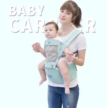 

AIEBAO Ergonomic Baby Carrier Infant Kid Baby Hipseat Sling Front Facing Kangaroo Baby Wrap Carrier for Baby Travel 0-36 Months