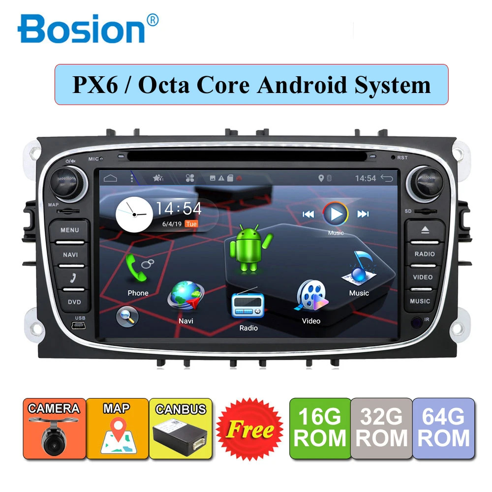 Продажа 2 din Android автомобильный DVD мультимедийный плеер font b gps b font Navi для Ford для Focus2 Mondeo Galaxy Wifi Аудио Радио Стерео головное устройство бесплатная Canbus