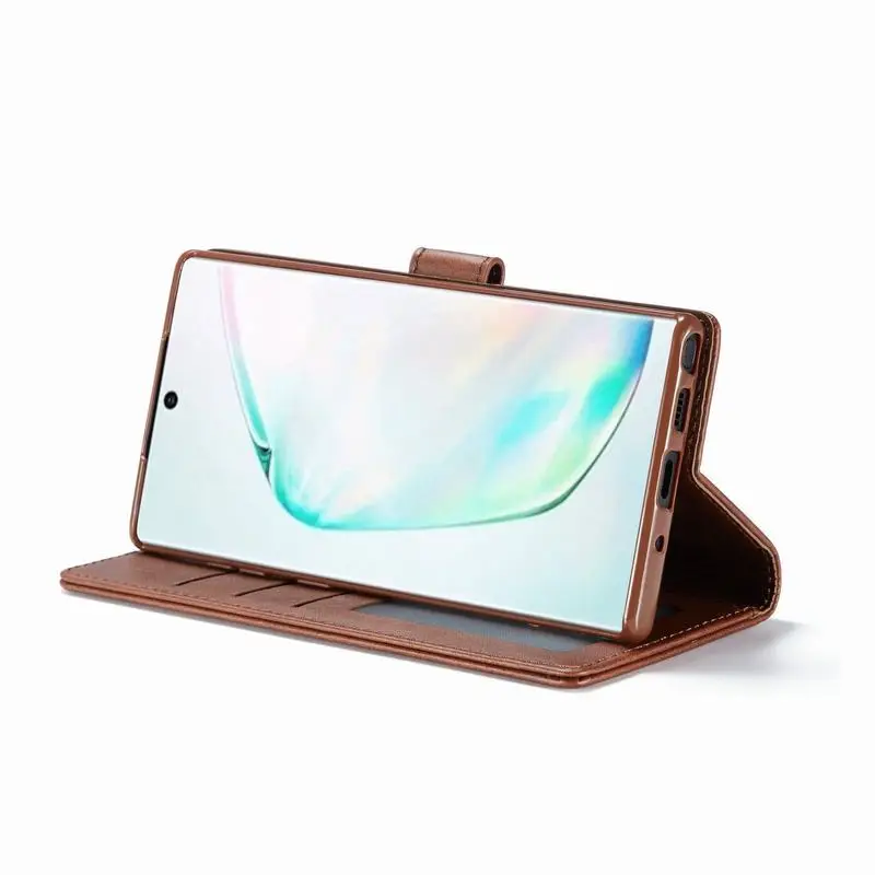 Чехол для samsung Galaxy Note 10 Plus, откидной Чехол-кошелек, чехол для samsung Galaxy Note 10+ 5G, чехол для телефона, роскошная кожаная обложка для книги, подставка