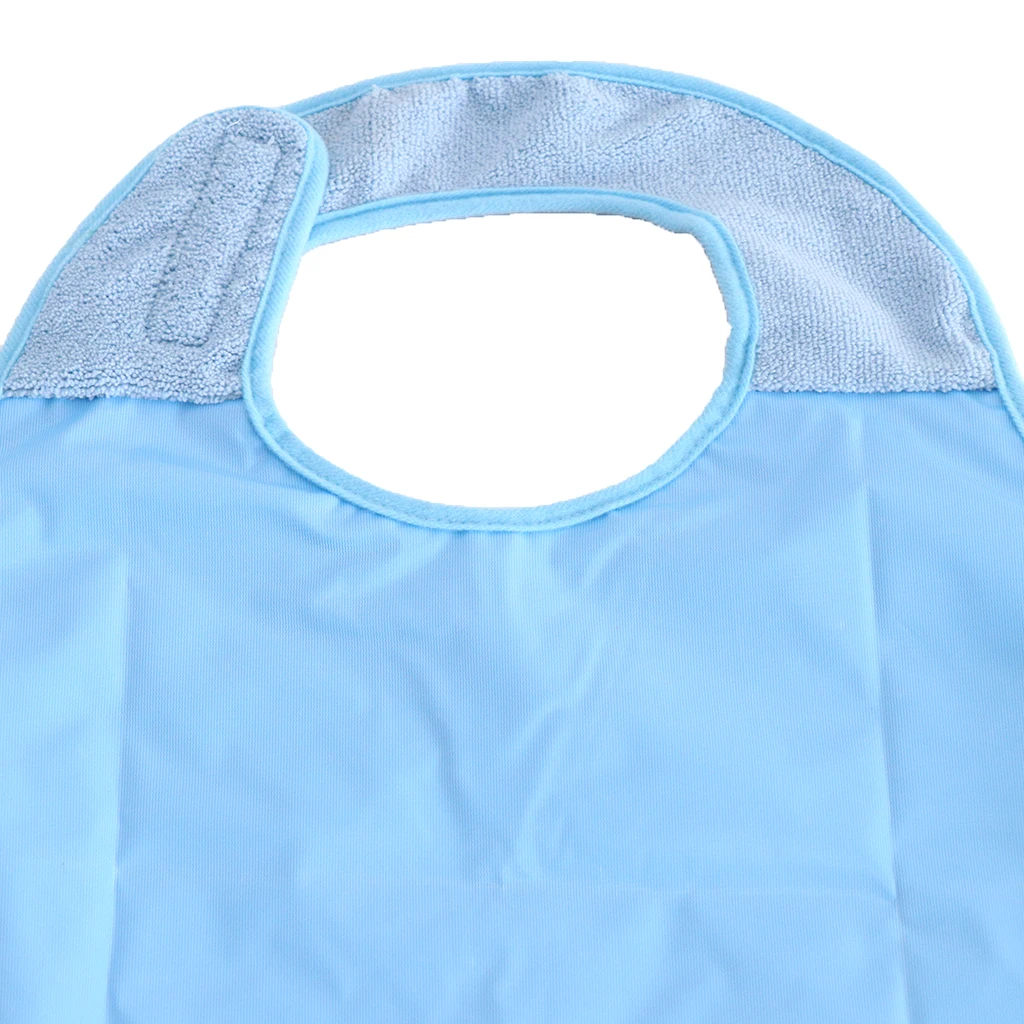 2 шт слюнявчик для взрослых моющийся многоразовый водонепроницаемый протектор одежды для еды синий и фиолетовый 18 ''x 34''