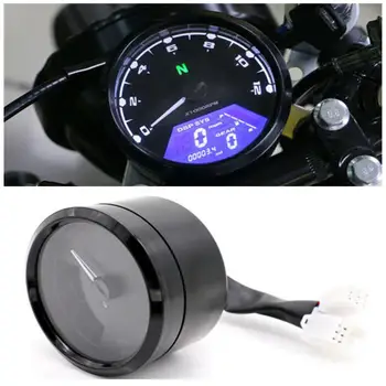 

Universal 12000rpm Motorcycle Speedometer LCD Digita Light Signal Tachometer Odometer Gauge Motorcycle Instrument for Scooter