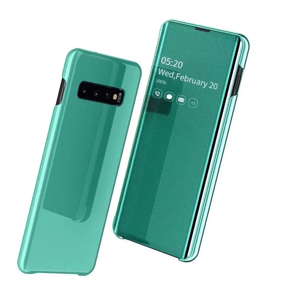 10 шт. зеркальный флип-чехол для samsung Galaxy A30 A50 A70 прозрачный зеркальный умный флип-чехол для samsung Note10 Pro защитные чехлы
