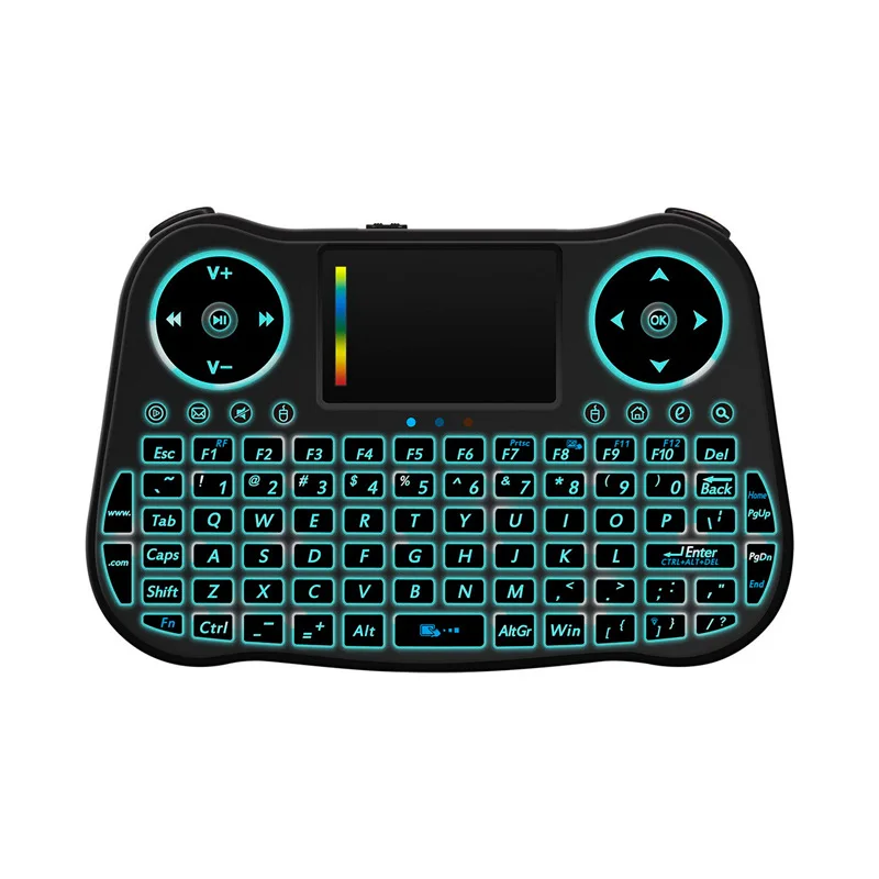 MT08 2,4 GHz Air mouse беспроводная сенсорная клавиатура QWERTY с подсветкой для tv Box PC Android