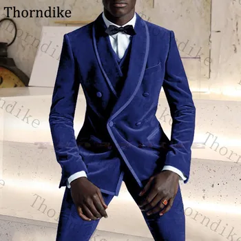 

Thorndike Custom Made Men Suits Fashion 2020 Double Breasted Wedding Suits for Men Slim Fit Formal Wear Mens Suits Groom Tuxedos