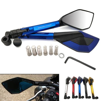 

Universal Motorcycle Aluminum Rear View Handle Bar End Side Rearview Mirrors For Kawasaki Z900 Z800 Z250 Z300 Z400 z 1000 sx