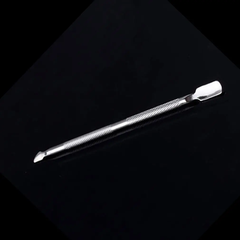 2 шт нержавеющая сталь кутикулы ногтей толкатель двухсторонняя ложка удаления мозолей Очиститель ногтей Маникюр Педикюр Уход Чистка Rasper