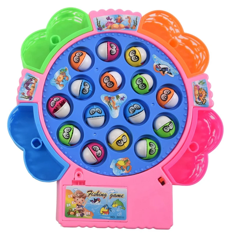 

Kids Children Fun Time Creative Rotating Fishing Music Game Developmental Toy