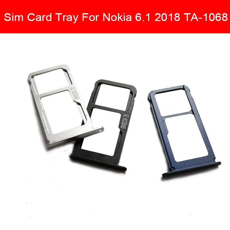 

Micro Sim Card Tray Holder For Nokia 6.1 6 2018 TA-1016 TA-1043 TA-1045 TA-1068 Micro SD Reader Sim Card Slot Replacement Parts
