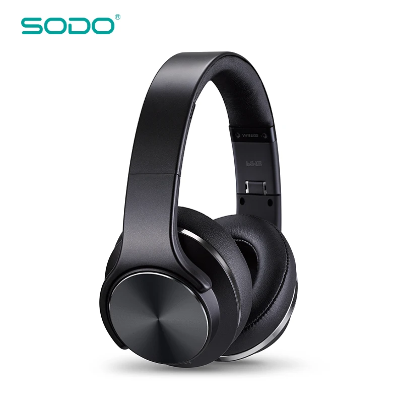black Беспроводные наушники оригинальные SODO MH5 удобные NFC 2 в1 Twist-out bluetooth-динамика наушников с микрофоном для ПК и мобильного телефона - Цвет: black