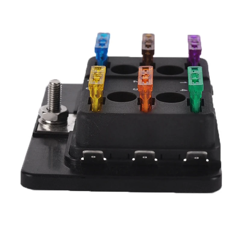 6-Bay Blade Block держатель предохранителя со светодиодным дисплеем Защитная крышка для кроссовер, грузовик, трейлер морской
