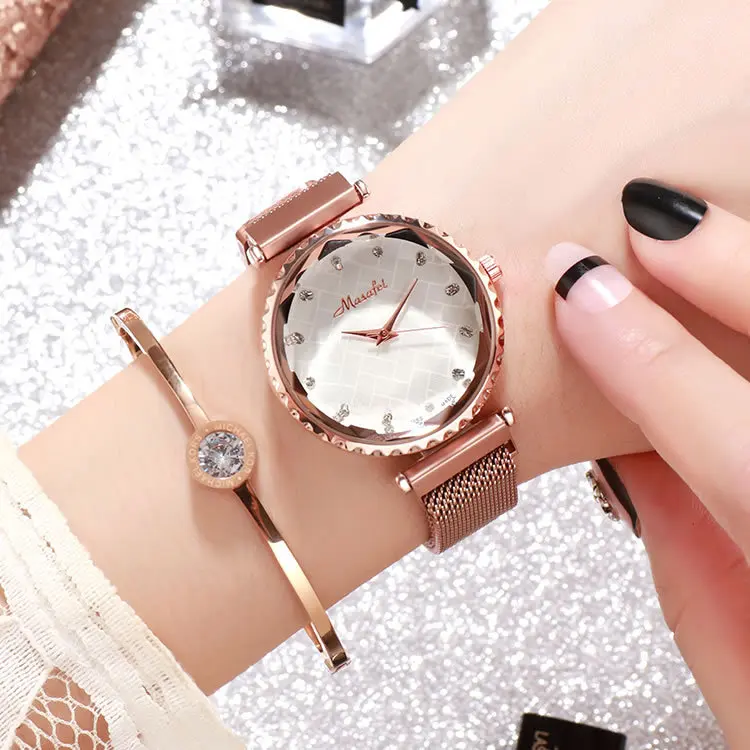 

Genuine Product Glorious Martha Phenanthrene Watch 2018 Women's Korean-style Fashion Rhombus Watch Hot Selling Magnet