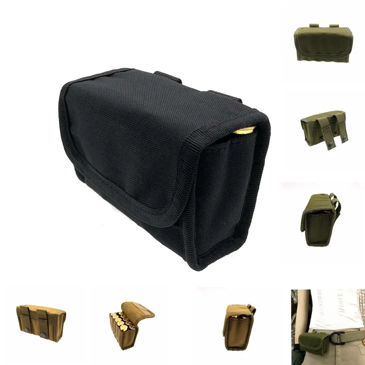 

CQC 10 Round 12Gauge 12GA Ammo Shell Tactical Molle Pouch Military Army Hunting Bandolier Cartridge Magazine Holder Bag
