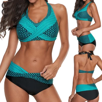 

Girl Polka Dots Bikinis Set Sexy Swimsuit Push Up Brazilian Bikini Suits Female Swimming Bikini Maillot De Bain Plus Size