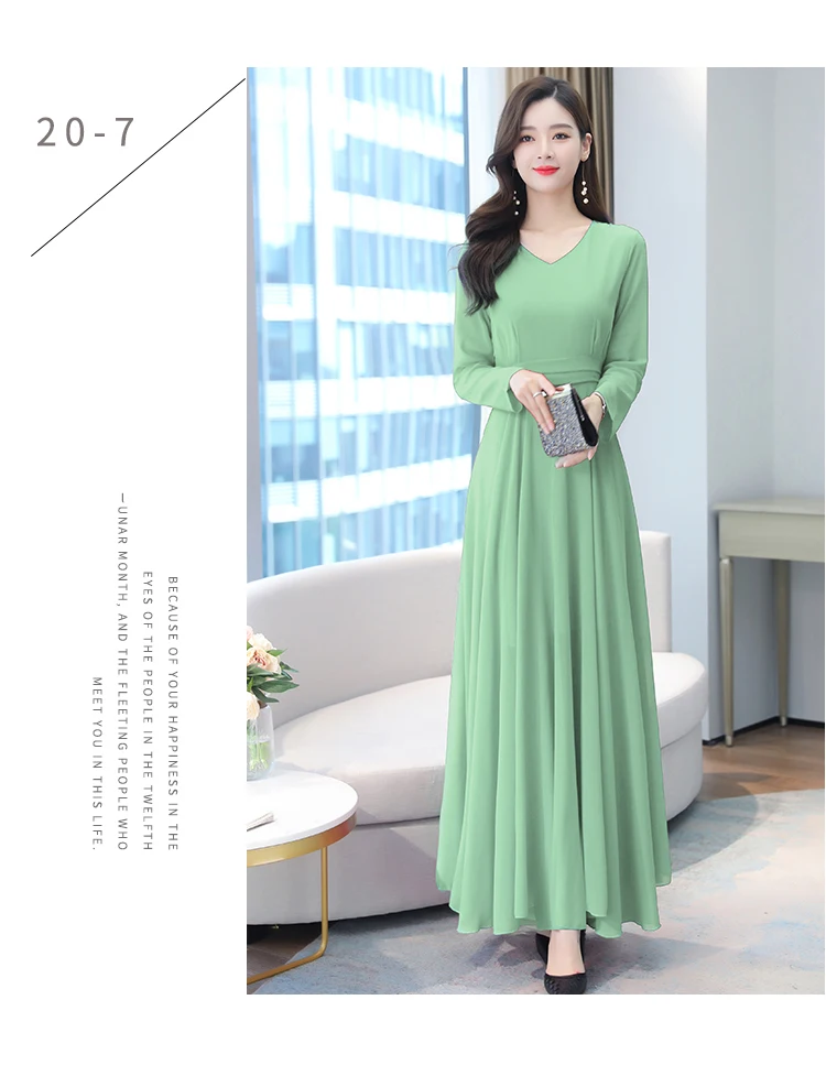 Autumn Winter Vintage Chiffon Boho Midi Dress 2020 4XL Plus Size Sexy Casual Maxi Dresses Women Party Long Sleeve Black Vestidos