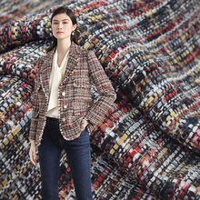 Многоцветная шерстяная твидовая ткань для пальто tcanь tcani bazin riche getzner tissu Африканский хлопок telas хлопок для платья tissus