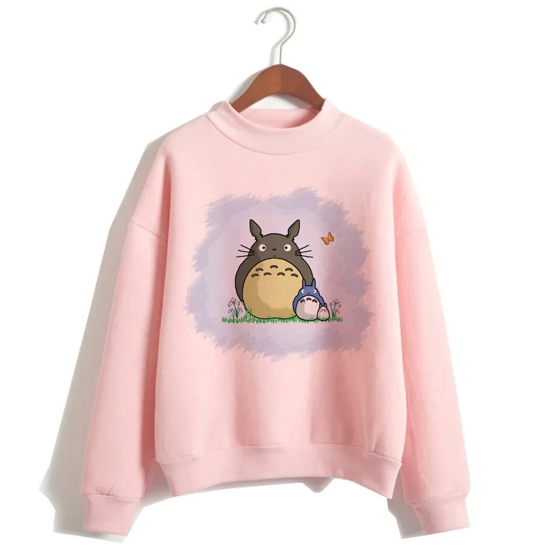 Totoro Унесенные спирали harajuku толстовки для женщин мультфильм одежда толстовка капюшон ulzzang Забавный с капюшоном Женский полиэстер негабаритных