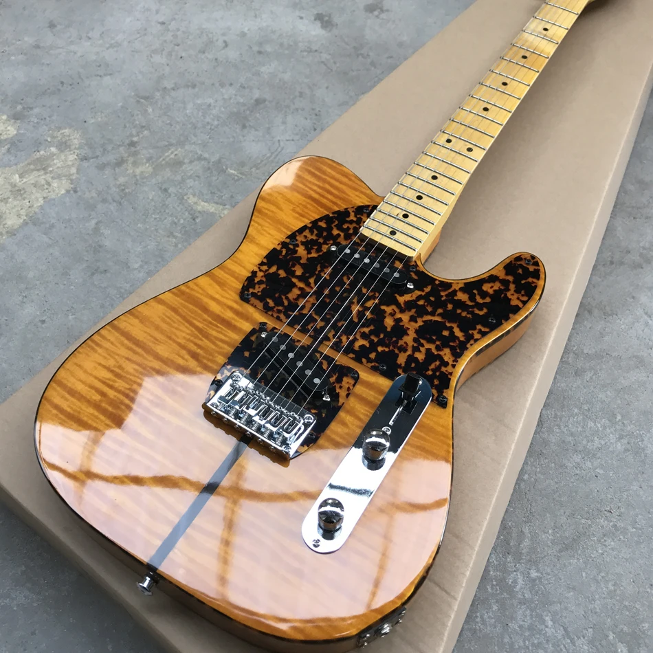 Электрическая гитара Prince HS Anderson &amp Hohner Madcat Mad Cat Tele с желтым пламенем и кленовым