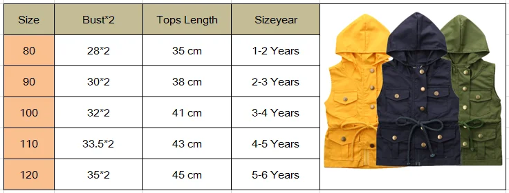 Детская жилетка для маленьких мальчиков и девочек, однотонная безрукавка с капюшоном на пуговицах, осенняя верхняя одежда, куртка, топы, От 1 до 6 лет