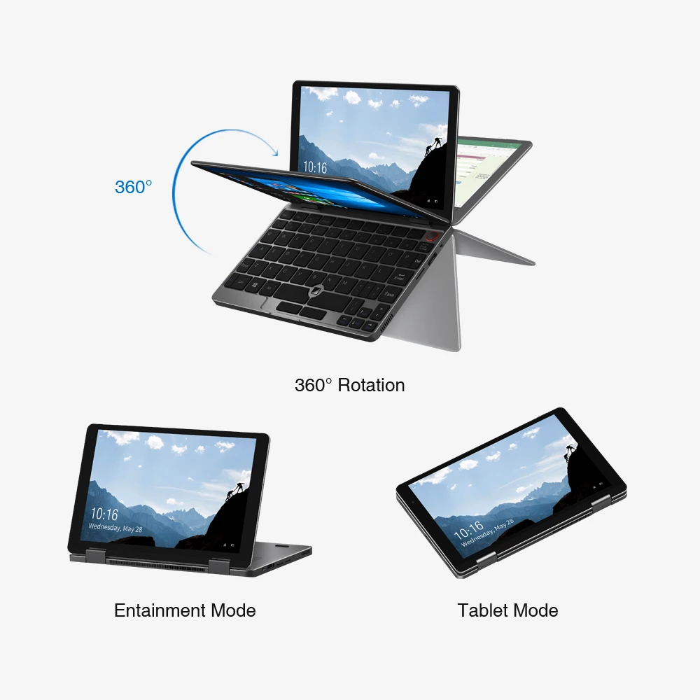 CHUWI MiniBook 8 дюймов ips экран Процессор Intel Core M3 8100Y Windows 10 OS 8 ГБ 128 Гб карманный ноутбук с подсветкой клавиатуры