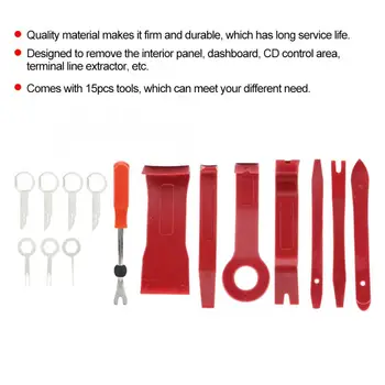 

spikes for tire 15pcs Car Trim Removal Tool Set Practical Audio Install Remove Modification Pry Kit automobiles