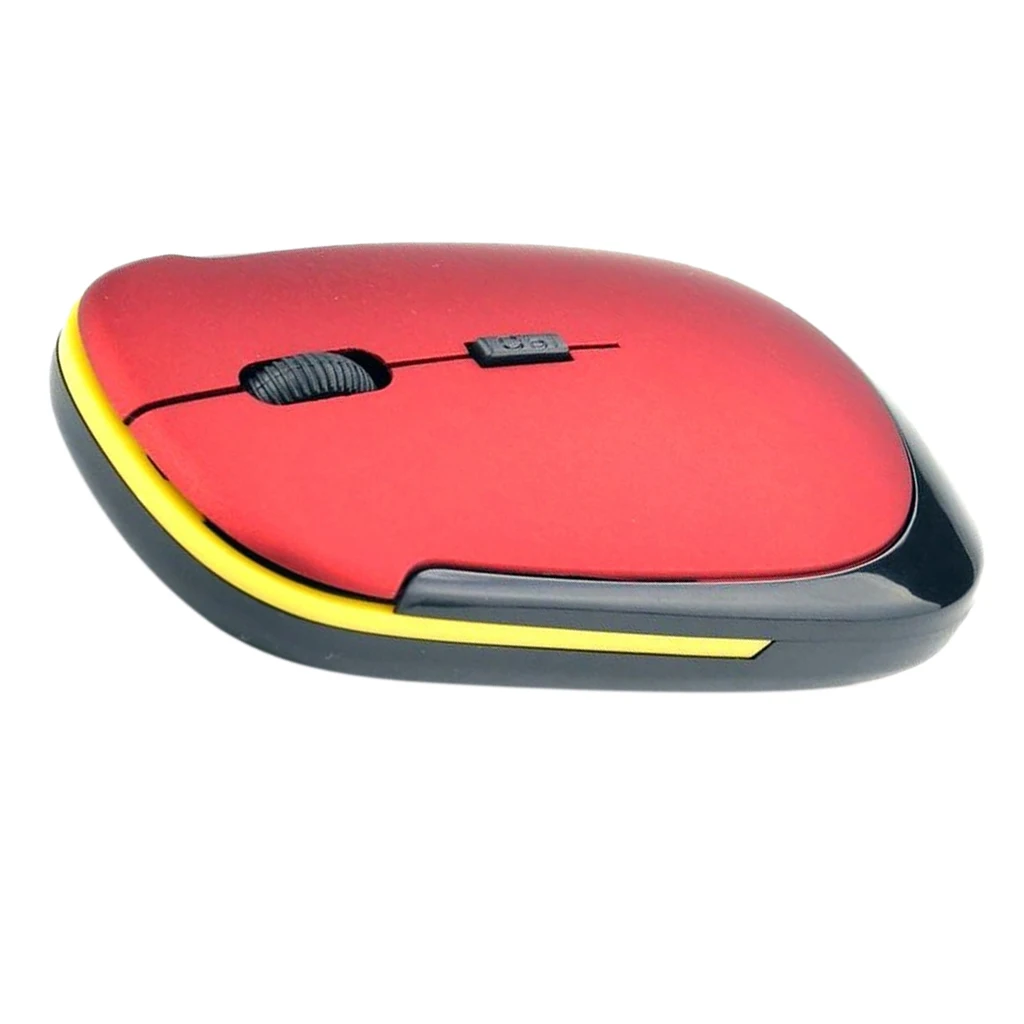 Милые мини 2,4 ГГц 1000 dpi Беспроводная оптическая мышь офисные Мыши для ноутбуков - Цвет: red 100x53x20mm   M