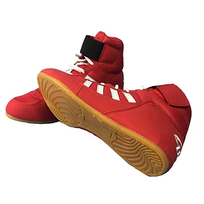 TaoBo/Профессиональная обувь для бокса и борьбы; обувь для тяжелой атлетики; мужские и женские кроссовки; Scarpe Boxe Uomo; Размеры 30-44 - Цвет: Red