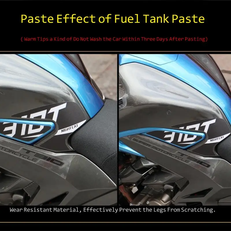 

Motorcycle Modified Fuel Tank Sticker Accessories Anti Slip Paper Protection for Zontes 310r 310t