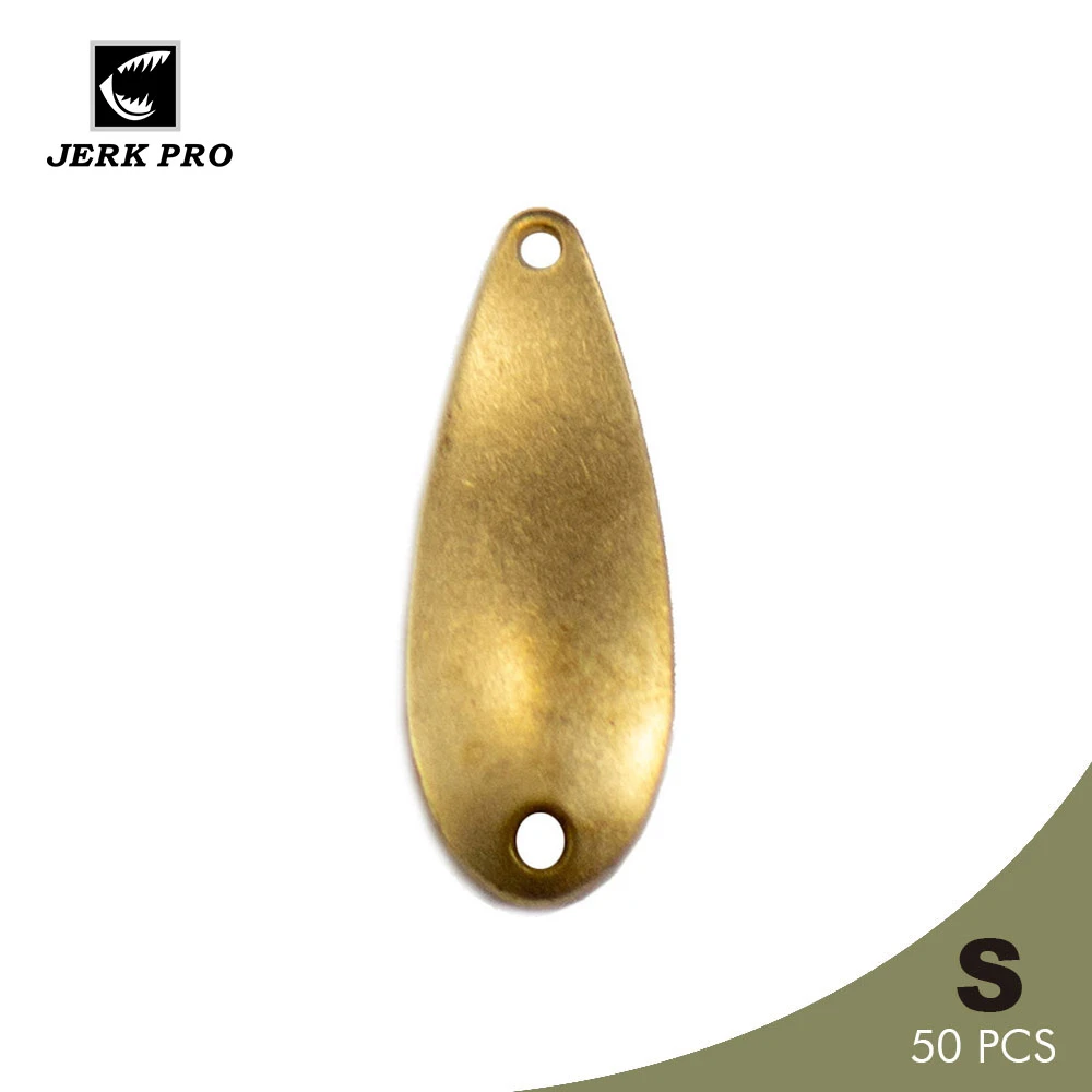 Jerk Pro 50pcs Size S 2.4g Brass Casting Trout Spoon Blanks Tackle