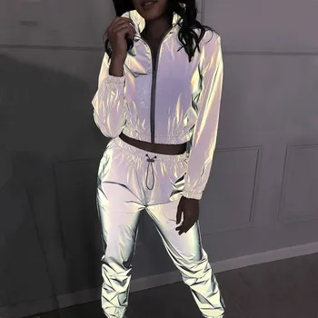 Reflective Tracksuit 2 Piece Set 2