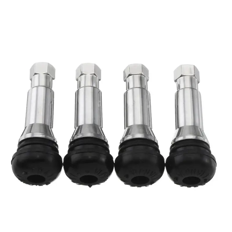 

Wheel Vacuum Nozzle Set Aluminium Car Tire Valve Stem Durable Useful 4Pcs TR413 AC Snap In Rubber High Quality