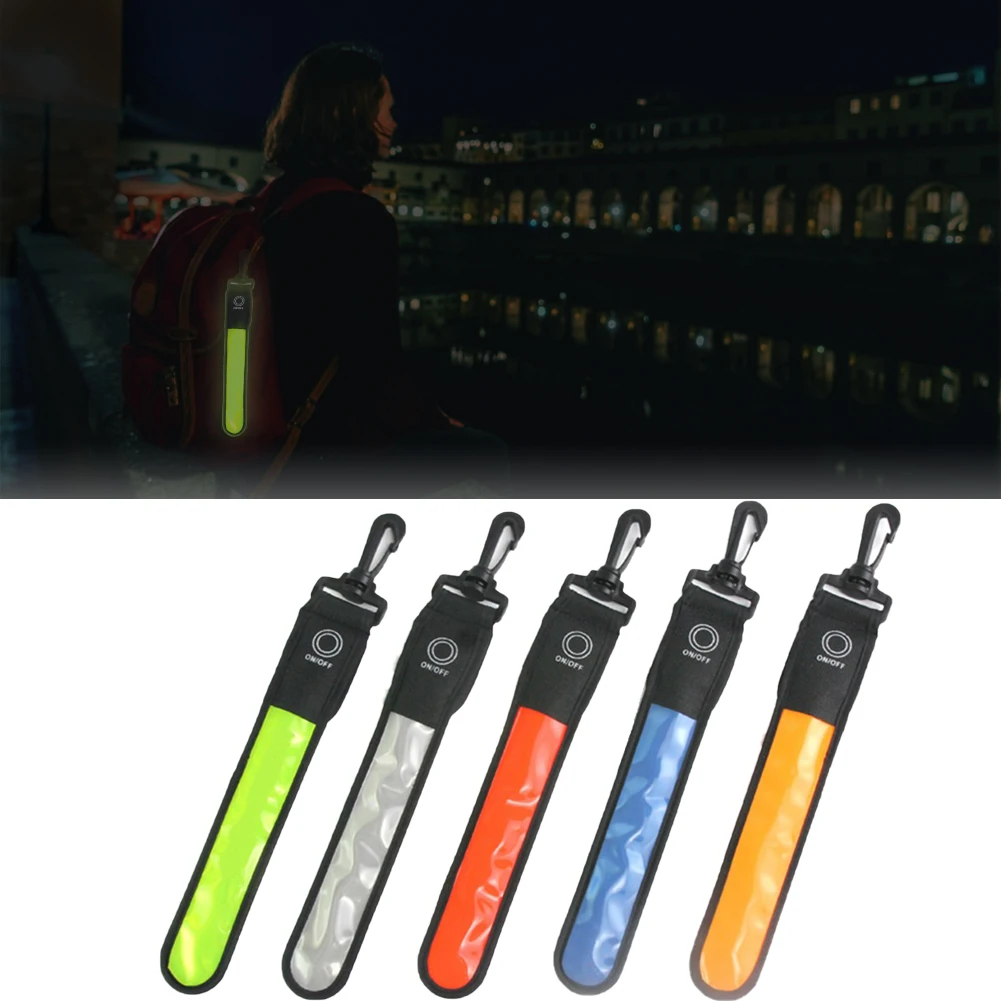 Bag LED Reflective Strap Safety Light Pendant For Outdoor Sports Riding Night Running Mountaineering 4