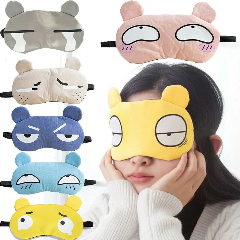 

3D Cute Eye Mask Shade Cover Rest Sleep Eyepatch Blindfold Shield Sleeping Aid