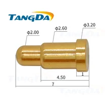 Tangda 3,2*7 мм высокотоковая пружинная игла погопин датчик зарядки токовый наперсток 3,2 7 мм проводящая пружинная игла 5A