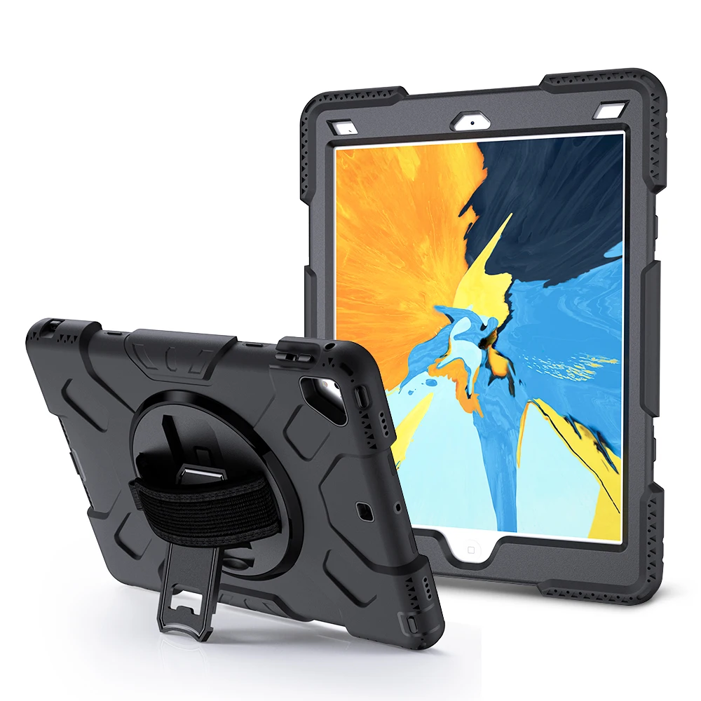 Для IPad 9,7 IPad Pro 9,7 IPad Air 2 Tablet Case PC+ Силиконовый противоударный защитный чехол для планшета с кронштейном на руку - Цвет: 3