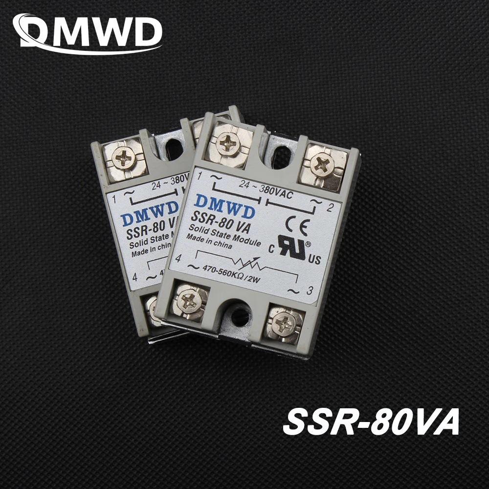 1 шт. твердотельное реле SSR-80VA 80A 500K ohm до 24-380V AC SSR 80VA твердотельного сопротивления