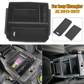 

Car Interior Accessories Armrest Storage Box For Jeep Wrangler JK 2011-2017 Useful Car Accessories Organizer Armrest Box Storage