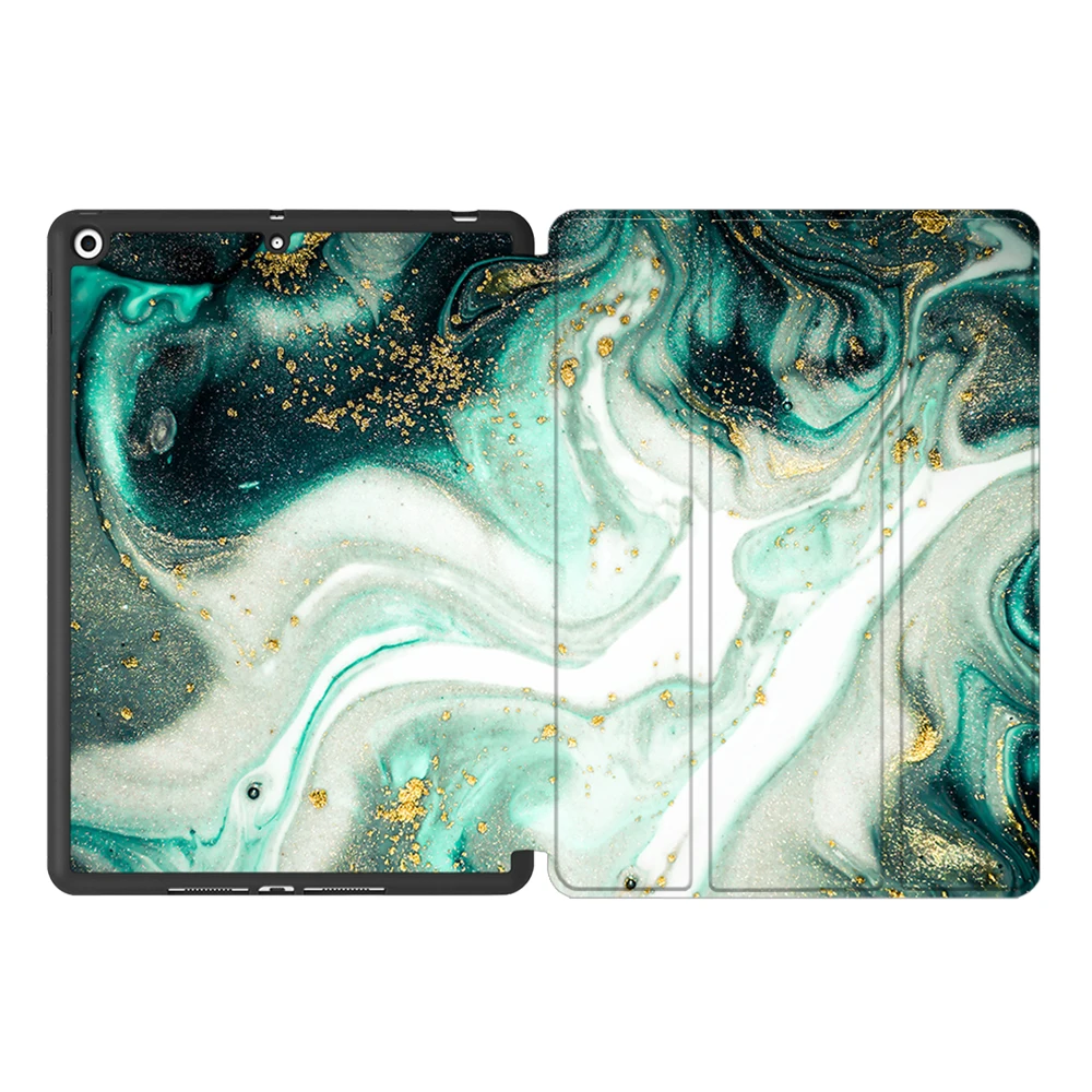 MTT Мягкий ТПУ чехол-накладка для iPad 7th Gen 10,2 дюймов мрамор из искусственной кожи, откидная подставка, умный чехол для планшета, чехол с карандашом