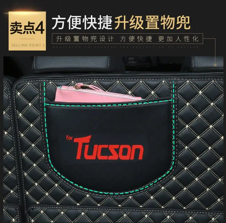 Car accessories Car interior fully enclosed trunk luggage trunk mat For Hyundai Tucson Car styling