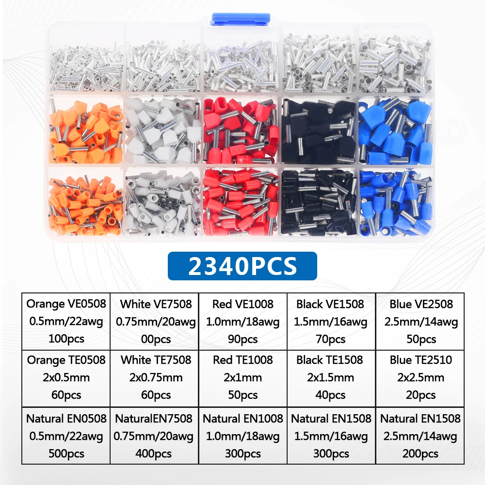 HSC8 6-6A Tool Terminal Combination Free Matching Suit Box MIN TYPE SELF ADJUSTABLE CRIMPING PLIER 0.25-6mm Terminals Crimping 4