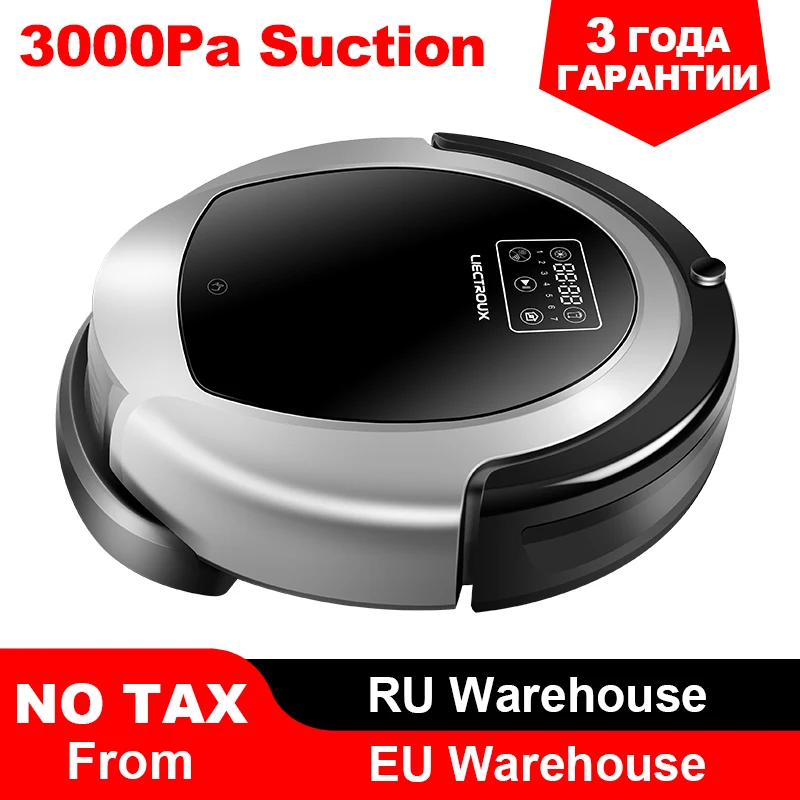 

(Moscow Warehosue) LIECTROUX Robot Vacuum Cleaner B6009,Map Navigation,Smart Memory,Suction 3000pa, Big Water Tank, Durl UV Lamp