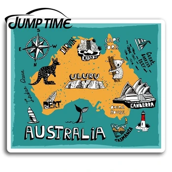 

Jump Time for Australia Tasmania Map Vinyl Stickers Sticker Laptop Luggage Auto Bumper Motor Decal Waterproof Car Accessories