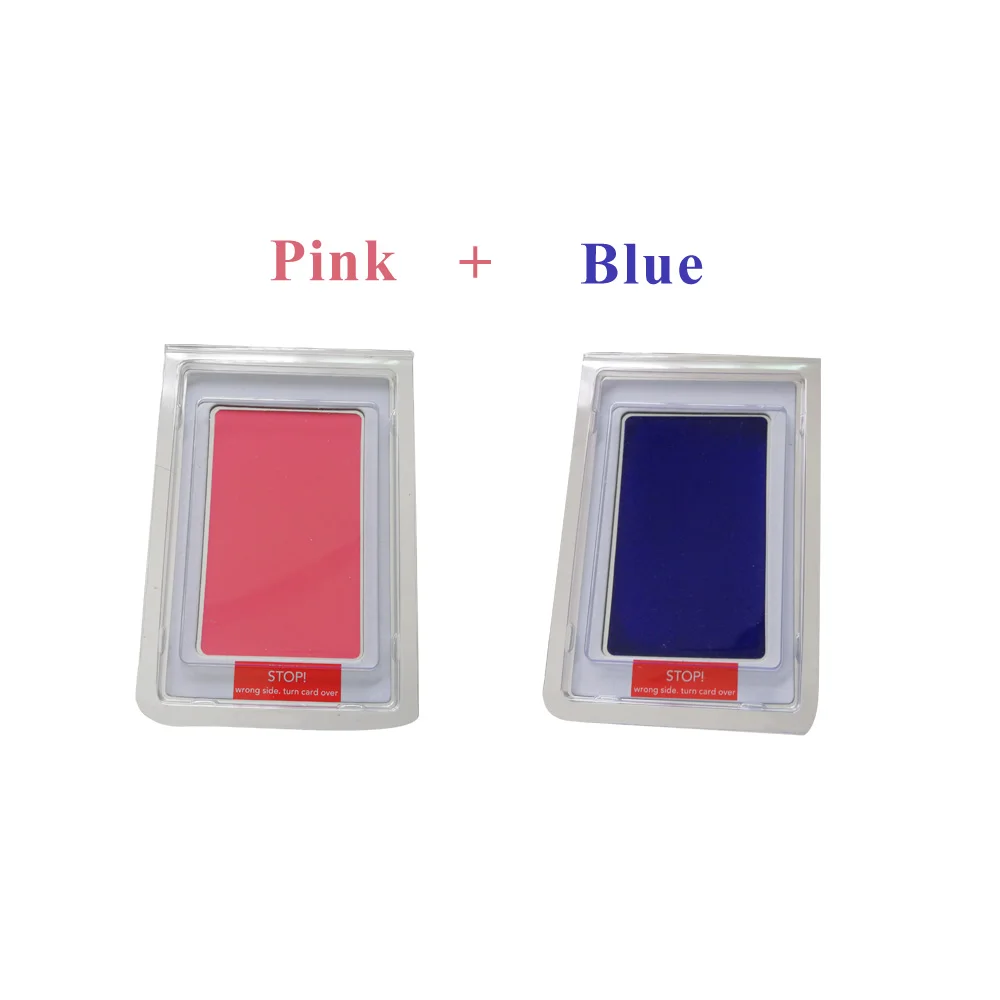 1 Pink 1 Blue Чернильная DIY штемпельная подушка для отпечатка ноги новорожденного ребенка сувенир следа и отпечатка пальца Комплект Детская штемпельная подушка хранения Memento - Цвет: 1 Pink 1 Blue